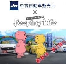 JU Chuuko Jidousha Hanbaishi x Peeping Lifeposter